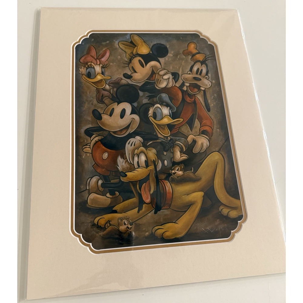 2025 Disney Parks Darren Wilson‎ Super 8 Print Mickey Minnie Donald Pluto 14x18"